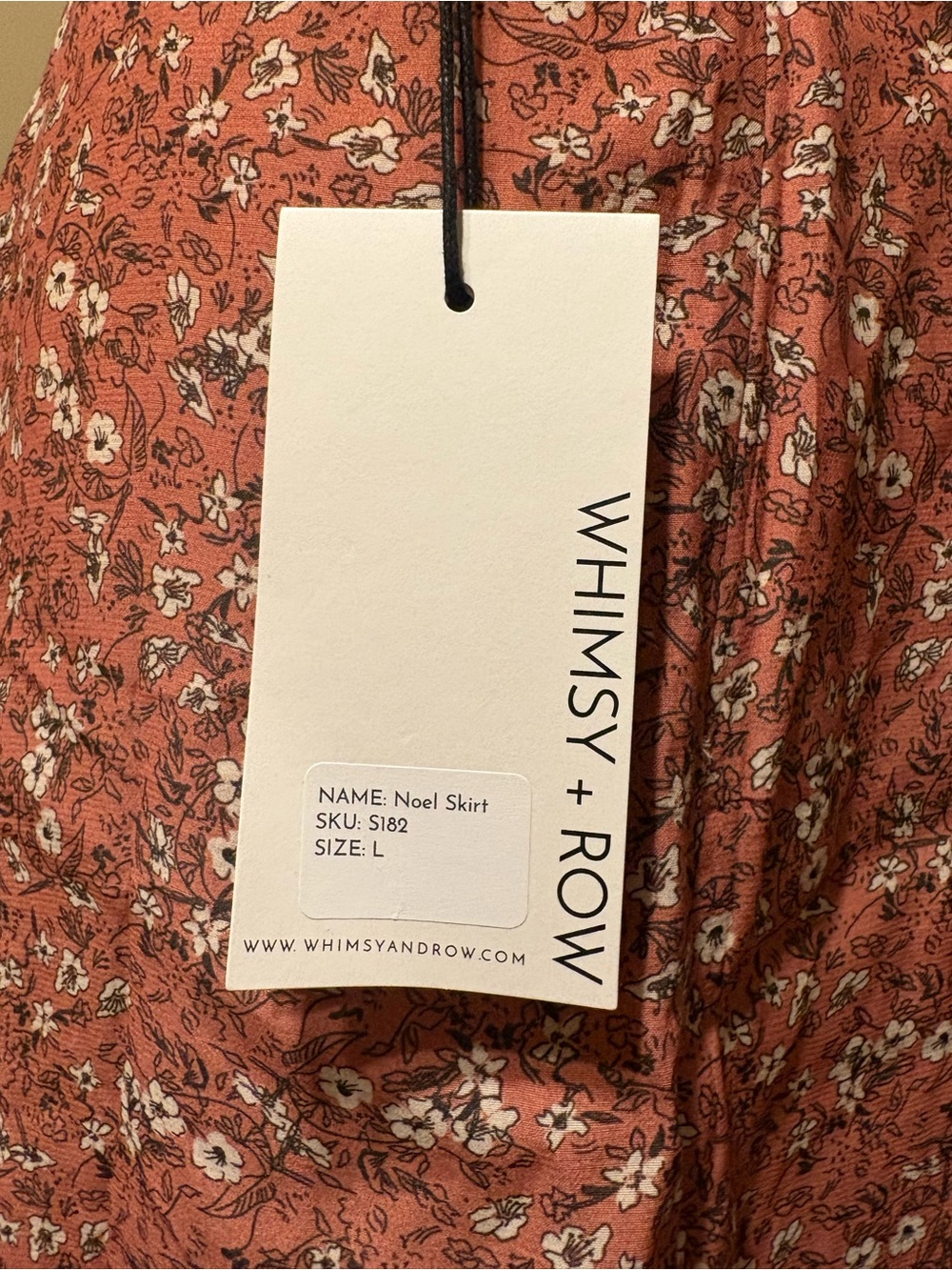 NEW Whimsy + Row Terracotta Ditsy Floral A-Line Mini Noel Skirt - Picture 6 of 12